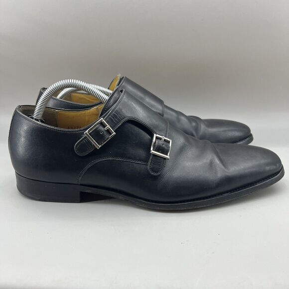 Magnanni Miro‎ Double Monk Strap Shoes Men Size 10 M Black Leather Low Top Dress main image 7